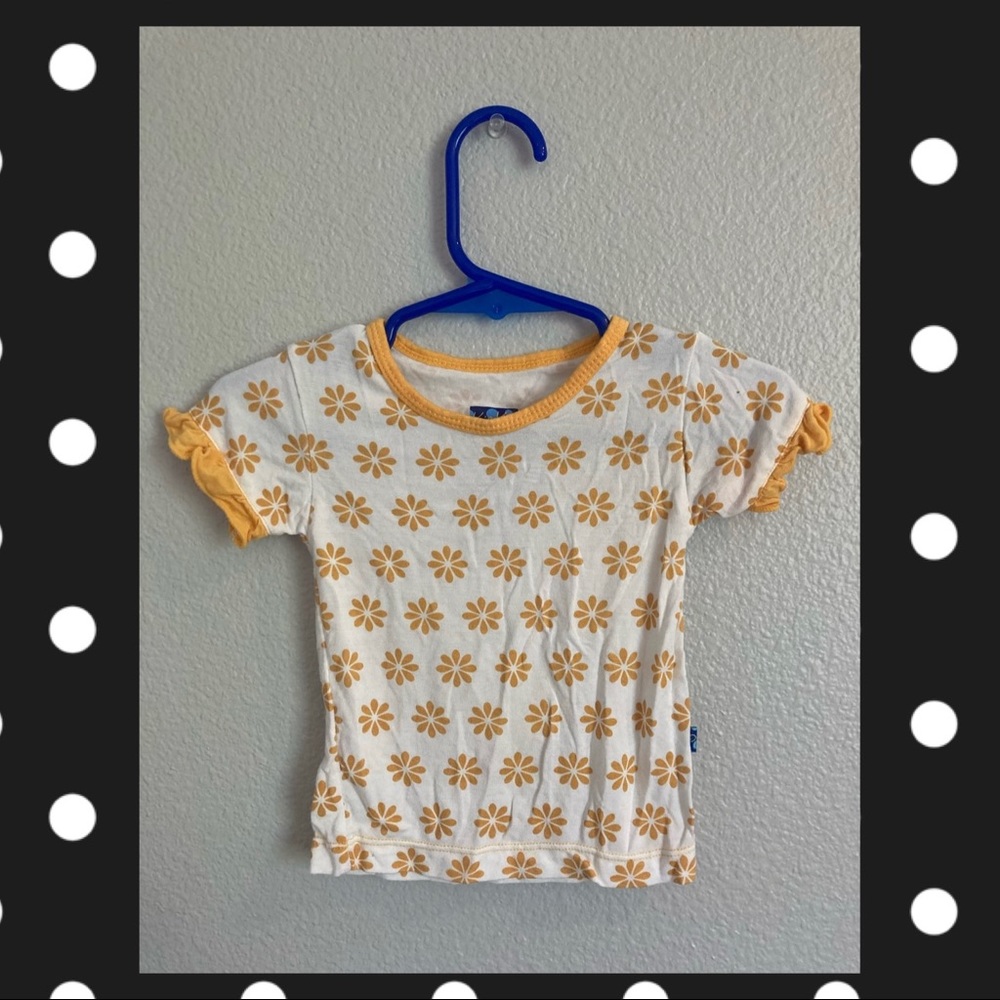 Kickee Pants Short-sleeved Top EUC size 3-6 months